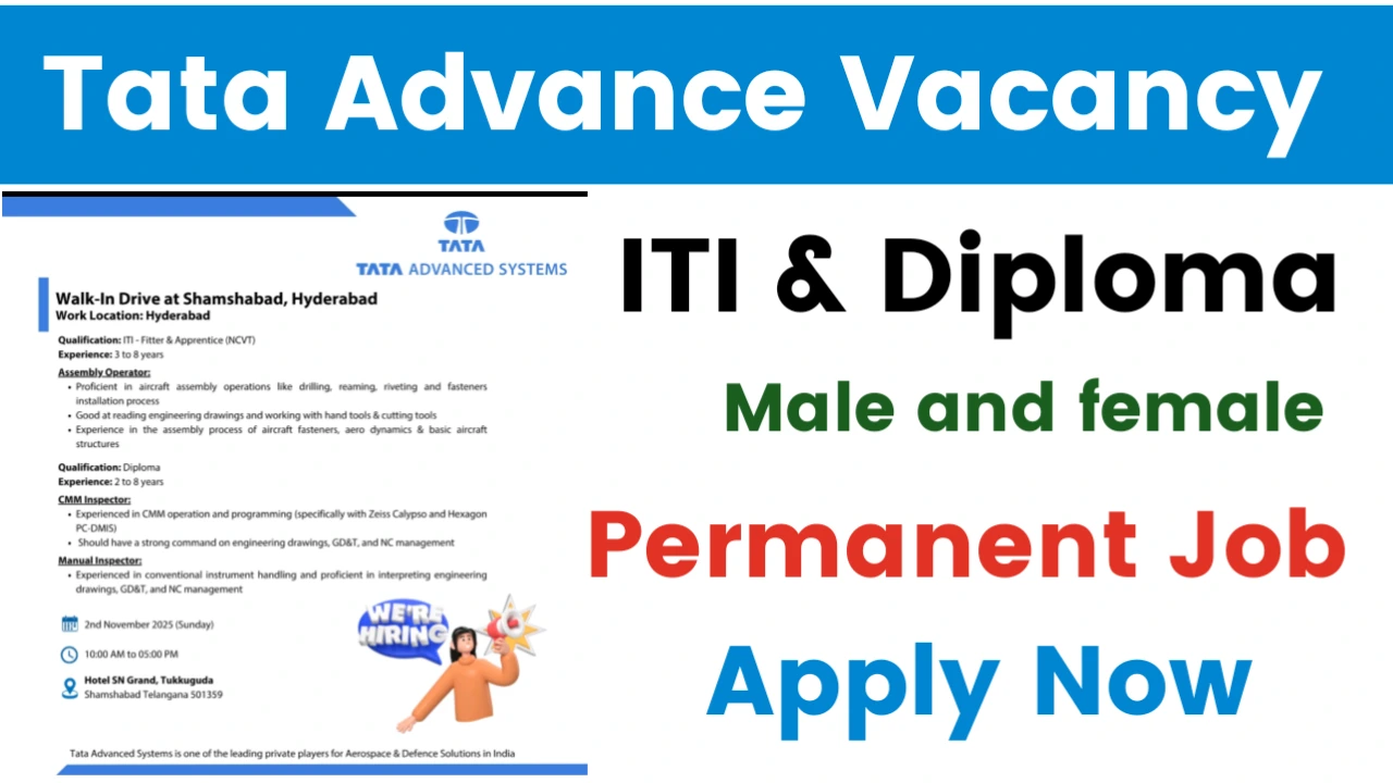 TATA Advanced Hyderabad Latest Vacancy 2025